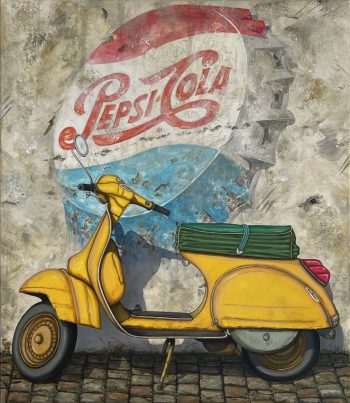 Exposition peintures de Ugo Pioppo "Pepsi" à la galerie la ligne ROUGE à Vic.
